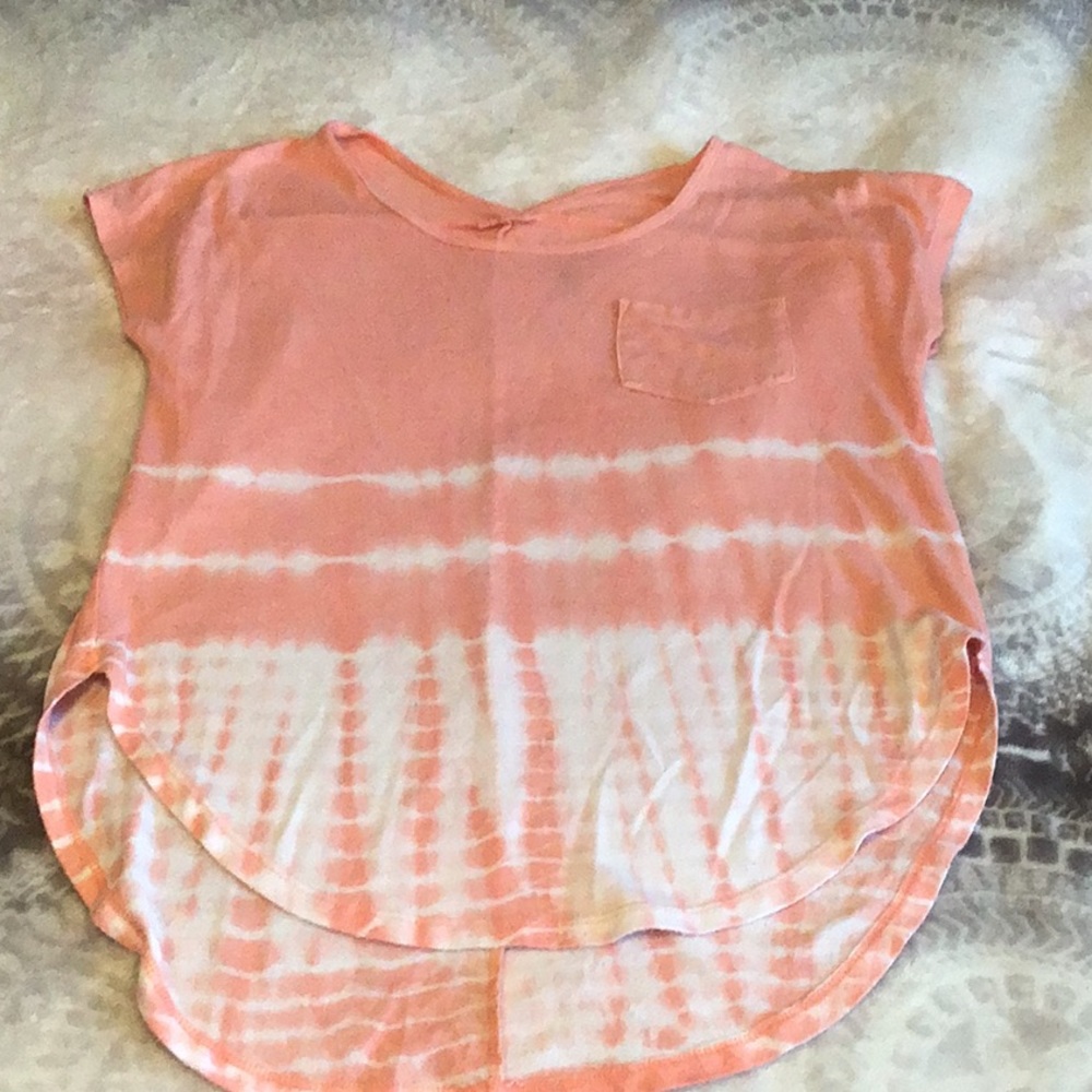 Light pink and white tie dye shirt